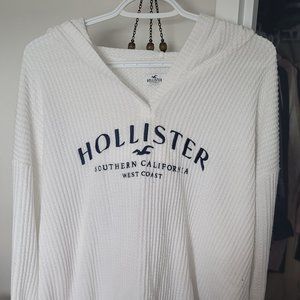 White Hollister hoodie size Xl